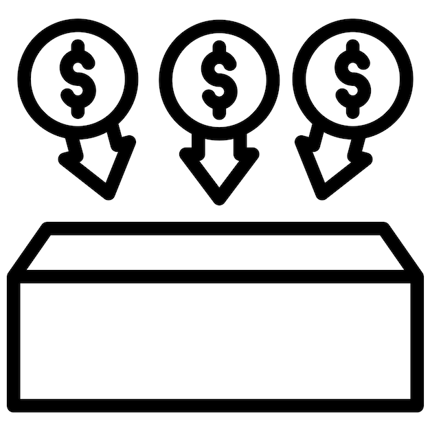 Vector crowdfunding vector icon illustration of entrepreneurship iconset