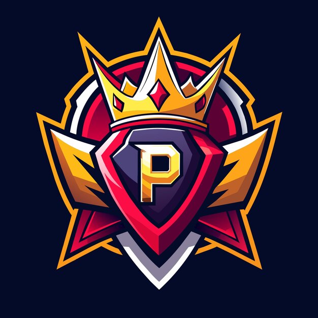 Crown A tot Z Logo Design Illustratie voor Esport