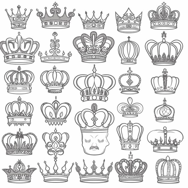 Vector crown background