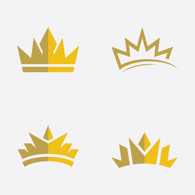 Modello di progettazione del logo del concetto di corona