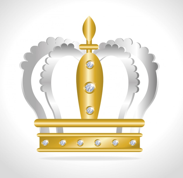 Vector crown digital design.