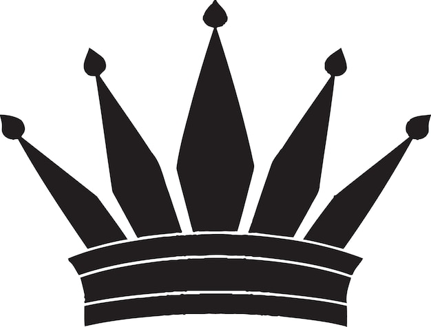 Vector crown of excellence black logo with icon black and regal crown vector symbol