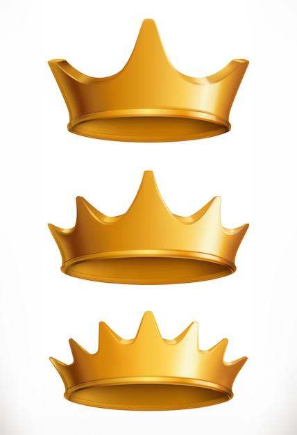 Crown, gold emblem.