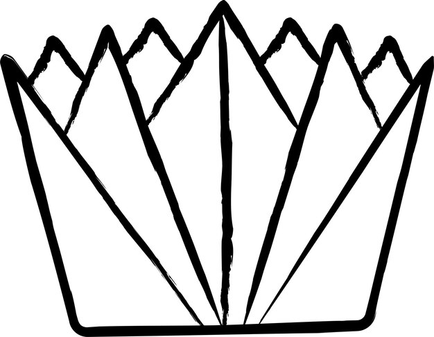 Crown hand drawn vector illustration