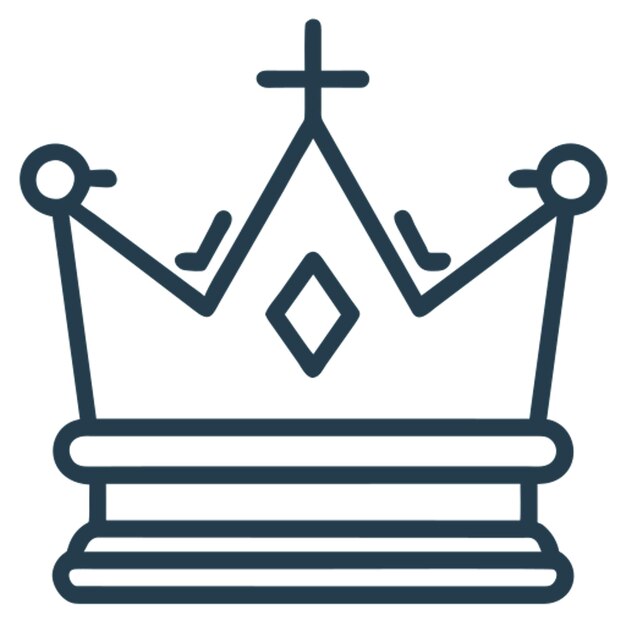 crown heart icon outline gradient