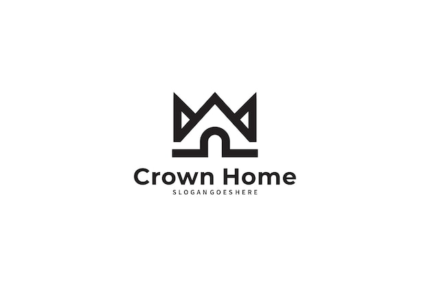 Vector crown house logo