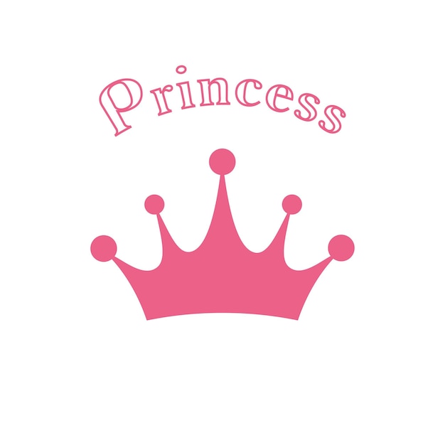 Vector crown icon princess crown icon isolated on white background