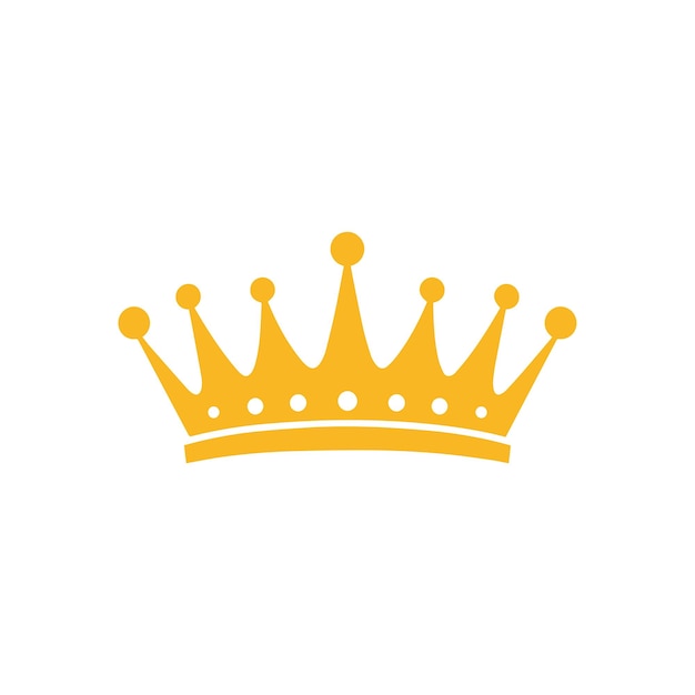 Икона короны Плоская цветовая конструкция Векторная иллюстрация изолирована на белом фоне
