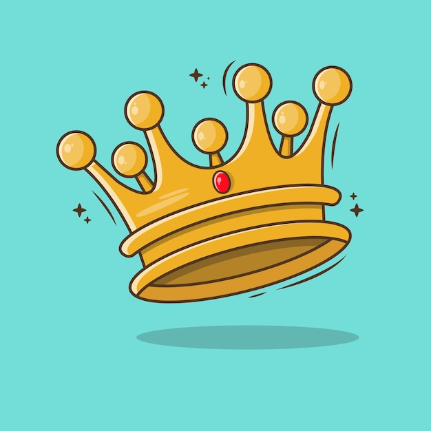 Vector crown illustration golden crown illustration design crown symbol for king and queen concept