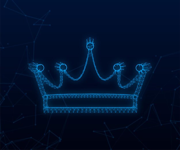 Vector crown of king isolated on white background. plexus royal icon. vector stock illustration.