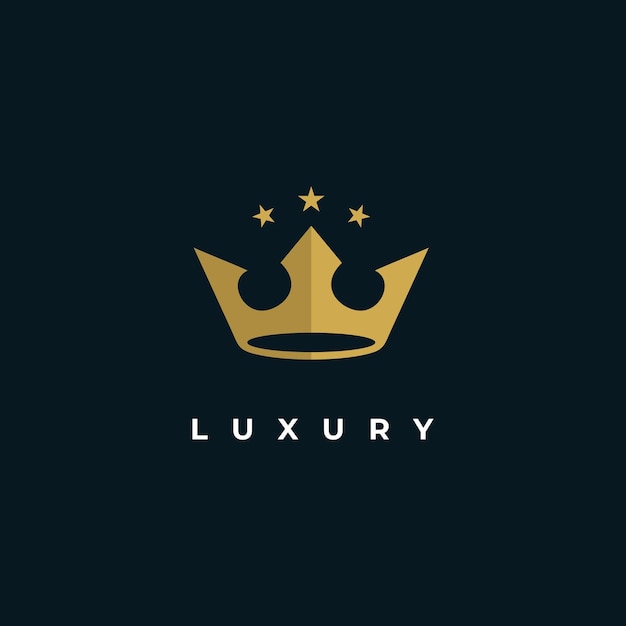 crown king queen vector template royal luxury icon symbol graphic illustration