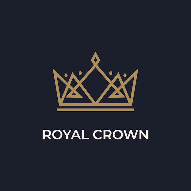 crown king queen vector template royal luxury icon symbol graphic illustration