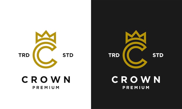 Crown letter C logo icon design