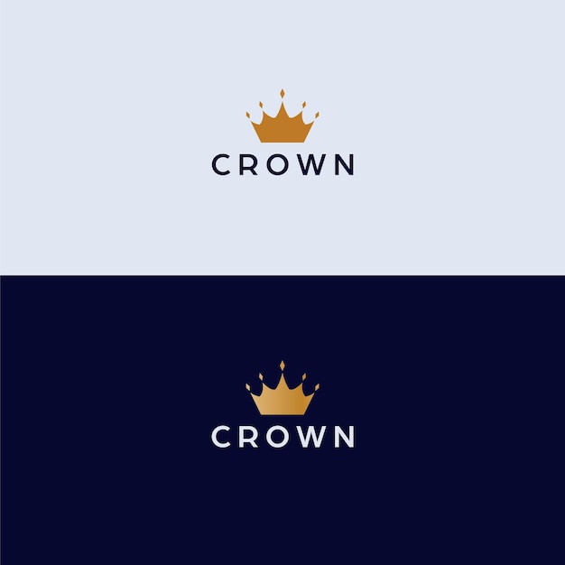 Crown logo design Modern simple logotype with crown symbol