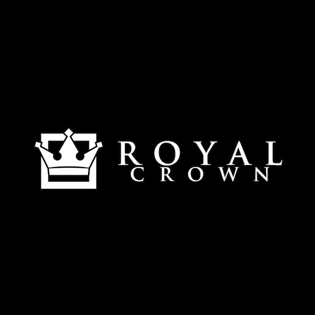 Crown logo design template vector