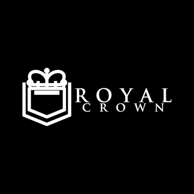 Vector crown logo design template vector