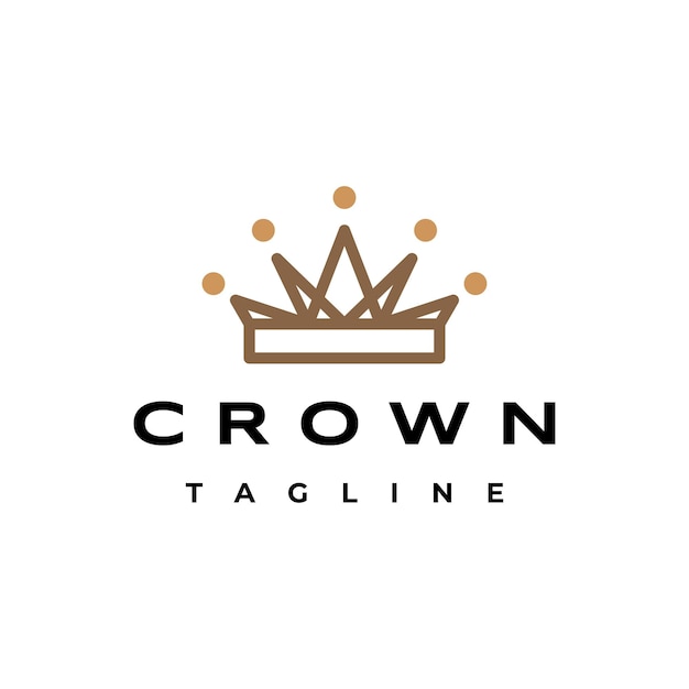 Crown logo design vector template