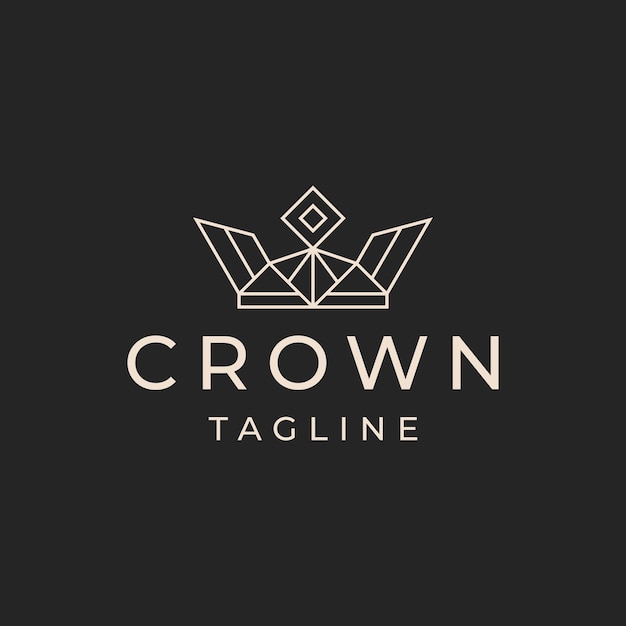 Crown logo design vector template