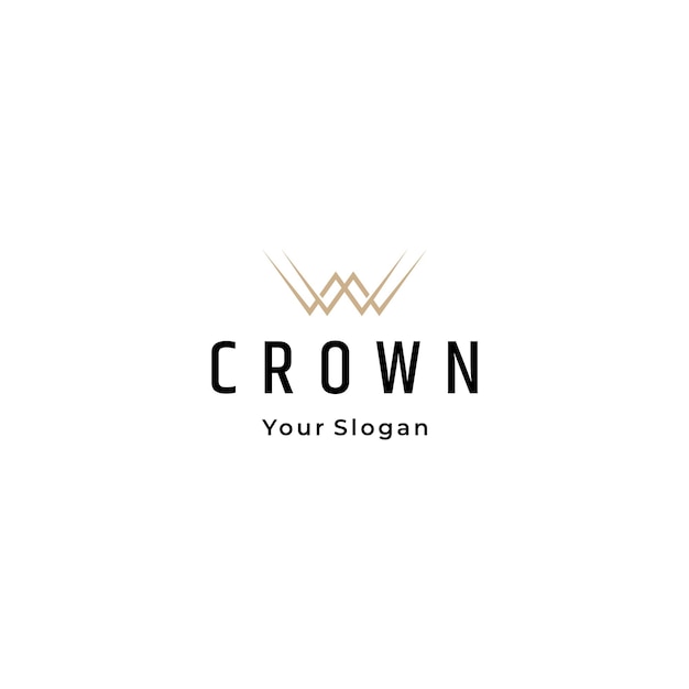 Crown logo icon design template