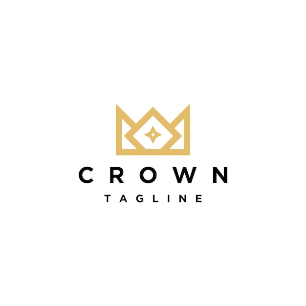 Crown logo icon design template