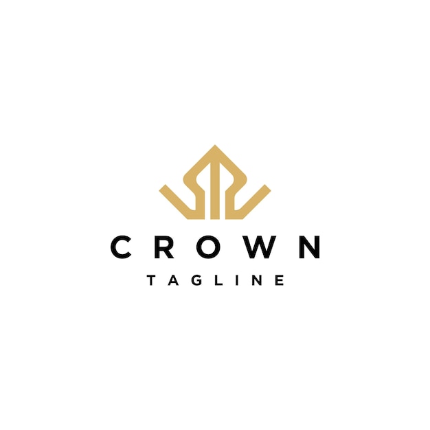 Crown logo icon design template