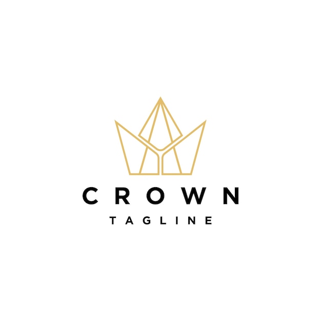 Vettore modello di progettazione dell'icona del logo della corona