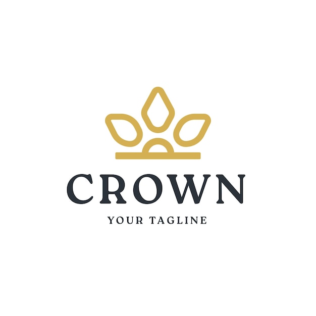 Crown logo icon design vector template