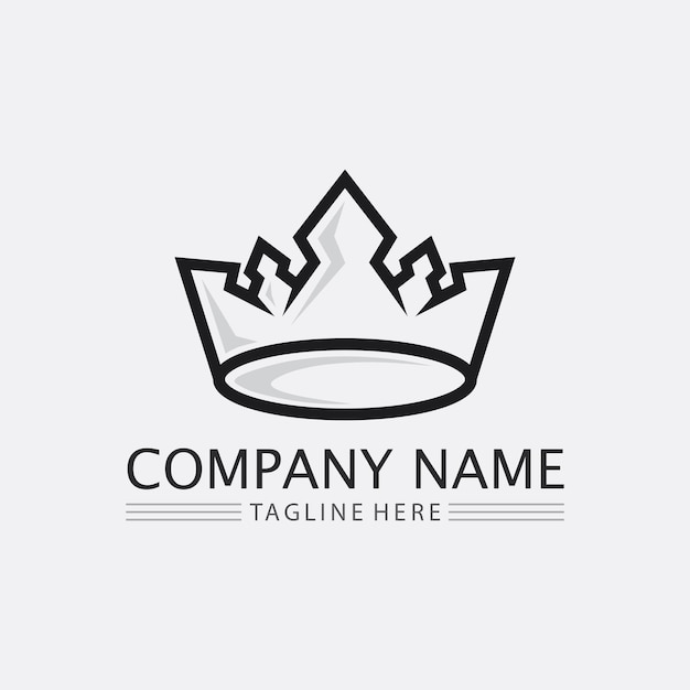 Crown Logo and queen king logo designTemplate vector illustration