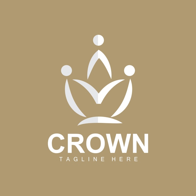 Crown Logo Royal Design Throne Holder King And Queen Vector Icon Brand Product Template Simple Template