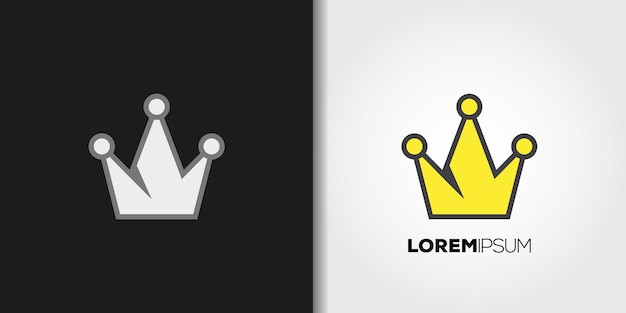 Vector crown logo set