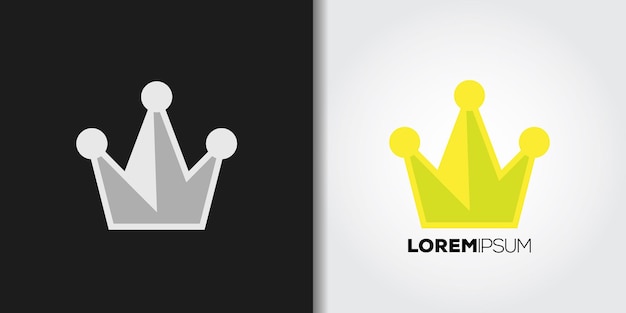 Vector crown logo set