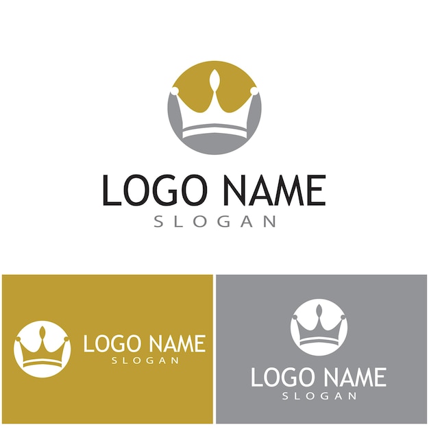 Дизайн векторной иконки логотипа короны