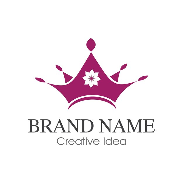 Crown Logo Template vector icon illustration design