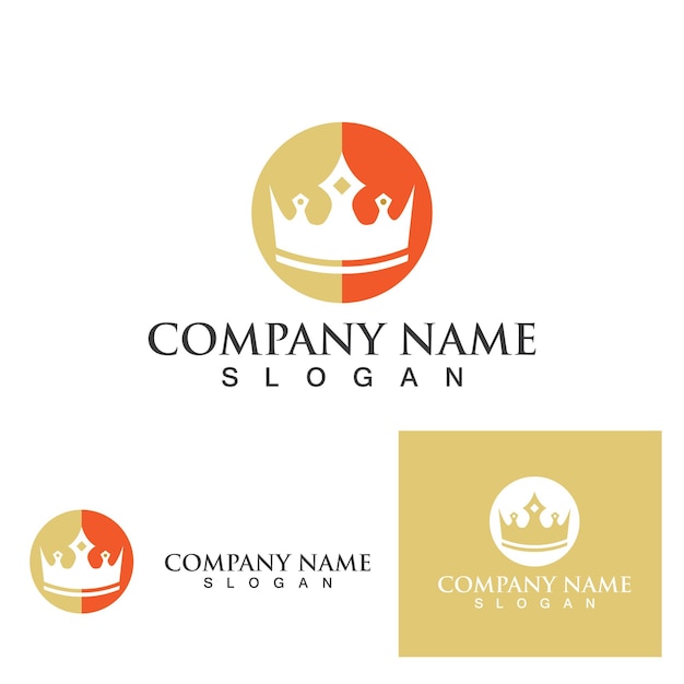 Crown Logo Template vector icon illustration design