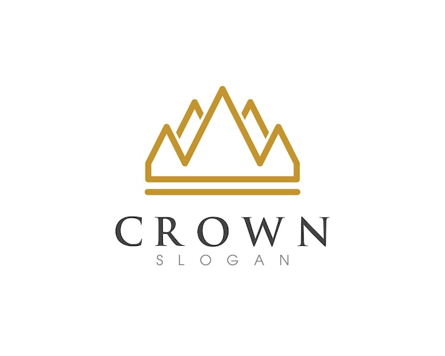 Логотип короны Икона векторного шаблона