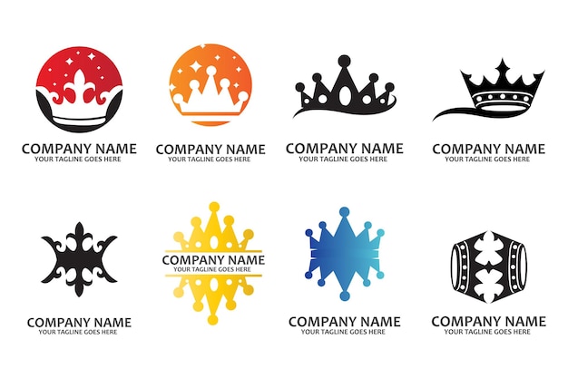 Crown logo template vector icon