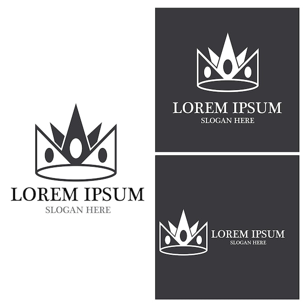 Crown logo template vector icon