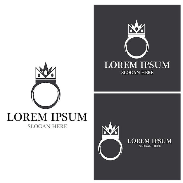 Crown logo template vector icon