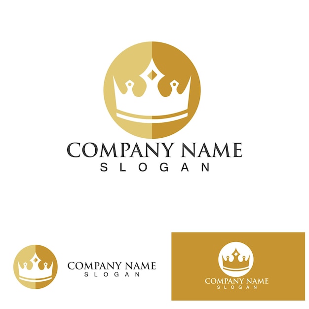 Crown logo template vector illustration