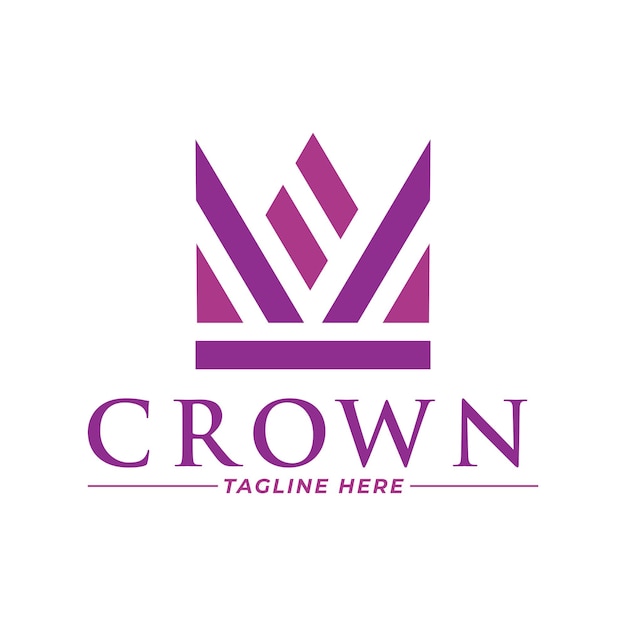 crown logo vector template