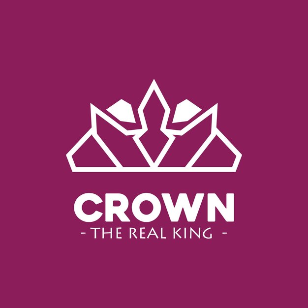 Crown luxury and simple icon vector illustration template design