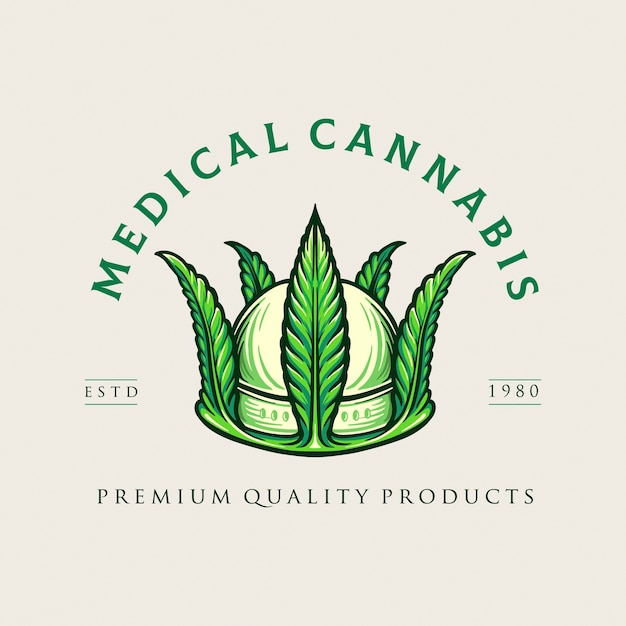 Crown medical cannabis logo weed company e negozio online di marijuana