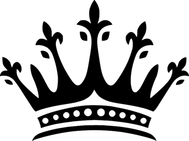 Crown Minimalist en Flat Logo Vector illustratie