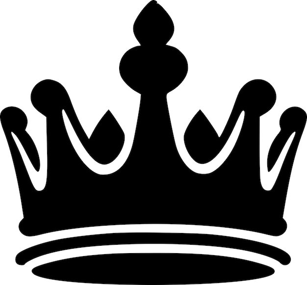 Crown Minimalist en Simple Silhouette Vector illustratie