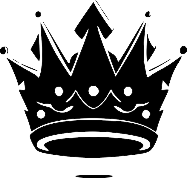 Crown Minimalist en Simple Silhouette Vector illustratie