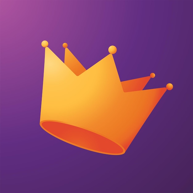 Vector crown object illustration