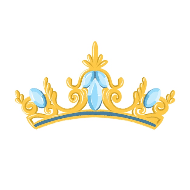ベクトル 白い孤立した背景の上の王冠ベクトル図
