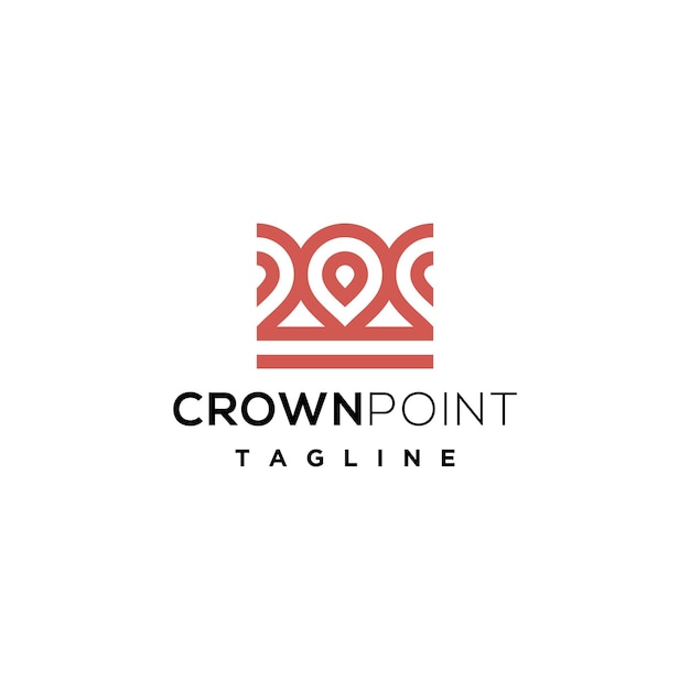 Шаблон логотипа crown point