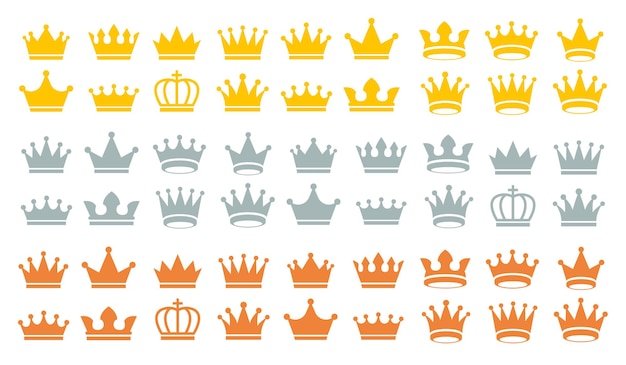 Vector crown set icon . vector illustration.