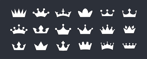 Vector crown set icon vector illustration